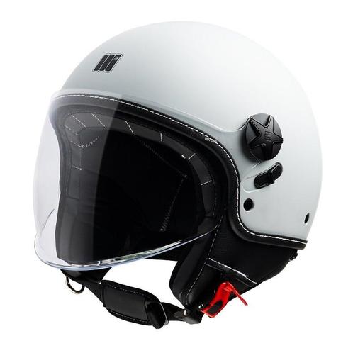 Motocubo beetle evo jethelm met vizier | wit | ECE 22.06, Motoren, Kleding | Motorhelmen, Nieuw met kaartje, Verzenden