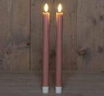 Ledkaars 3d flame candle antique pink annas collection d, Ophalen of Verzenden, Nieuw