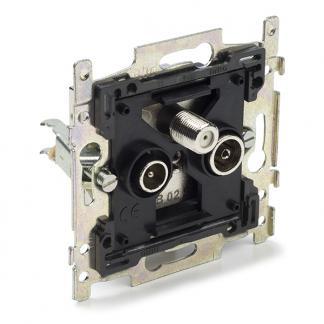 Coax wandcontactdoos - Hirschmann EDB 02 S (TV/FM/SAT), Computers en Software, Pc- en Netwerkkabels, Nieuw, Verzenden