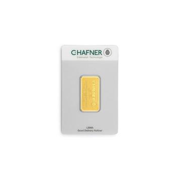 1/4 oz goudbaar C. Hafner met certificaat LBMA beschikbaar voor biedingen