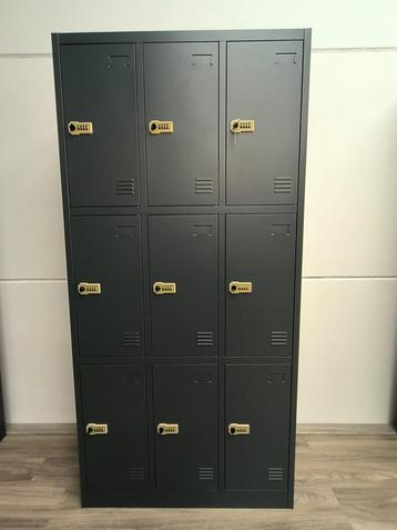 Lockerkast 9 deurs 90x40x185 cm - Antracietgrijs beschikbaar voor biedingen