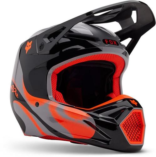 FOX V1 Emotion Zwart Grijs Oranje Crosshelm, Motoren, Kleding | Motorhelmen, Offroadhelm, Heren, XXL, Nieuw met kaartje, Overige merken