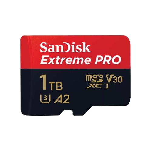 SanDisk Extreme Pro MicroSDXC 1TB 200MB/s A2 V30 + SD, Audio, Tv en Foto, Fotografie | Geheugenkaarten, Overige typen, Nieuw, Ophalen of Verzenden