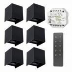 6x | Cube wandlamp set | Draadloos dimbaar | Zwart, Ophalen of Verzenden, Nieuw, Modern