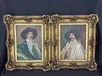 A. d’Ambrossi (XIX-XX) - Paire de portraits masculins, Antiek en Kunst