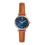 Fossil Carlie Mini Horloge ES4701 Dameshorloge 28 mm - Bruin, Verzenden, Nieuw