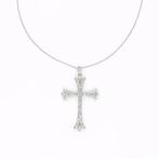 Ketting met hanger - 18 karaat Witgoud Diamant (Natuurlijk), Sieraden, Tassen en Uiterlijk, Antieke sieraden