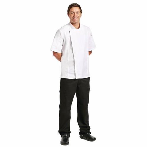 Koksbuis met korte mouw unisex - wit - S-XL, Zakelijke goederen, Horeca | Keukenapparatuur, Nieuw in verpakking, Verzenden