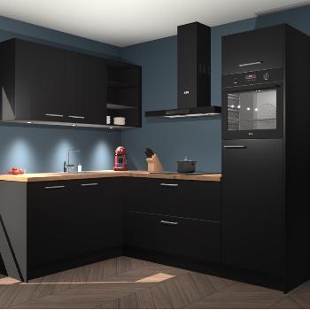 Zwarte keuken Brugge 22151, Huis en Inrichting, Keuken | Complete keukens, Verzenden