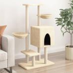 vidaXL Kattenmeubel met sisal krabpalen 117 cm crèmekleurig, Verzenden, Nieuw