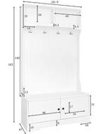Kapstok & Entree Kast met 4 Haken en 2 Vakjes, Verzenden, Nieuw