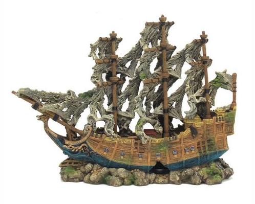 Gezonken zeilschip OS-0017 - aquarium decoratie, Dieren en Toebehoren, Vissen | Aquaria en Toebehoren, Sierelement, Nieuw, Ophalen of Verzenden