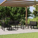 vidaXL 7-delige Loungeset met kussens aluminium, Tuin en Terras, Verzenden, Nieuw, Aluminium, Loungeset