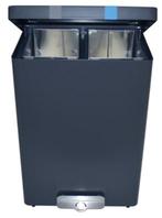Bekerafvalbak | grafietgrijs | 68 liter | aluminium, Verzenden, Nieuw in verpakking