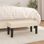vidaXL Bankje 70x30x30 cm stof crèmekleurig, Huis en Inrichting, Verzenden, Nieuw, Stof, Minder dan 150 cm