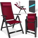 Tuinstoel - bordeaux rood met zwart - armleuning -, Tuin en Terras, Tuinsets en Loungesets, Verzenden, Nieuw