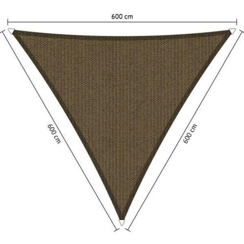 Premium schaduwdoek 6x6x6m driehoek waterdoorlatend Japa..., Tuin en Terras, Schaduwdoeken