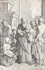 Jan Van Velde (1593-1641) - Giona predica a Ninive, Antiek en Kunst