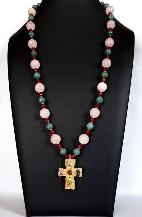 Gemengde edelstenen - Ketting - Schat van geloof -, Antiek en Kunst, Antiek | Boeken en Bijbels