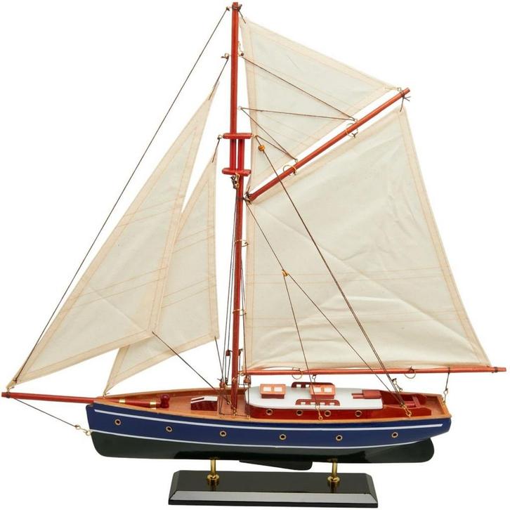 Zeilboot Model 58cm Blauw, Hobby en Vrije tijd, Modelbouw | Boten en Schepen, Ophalen of Verzenden