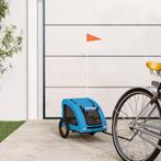 vidaXL Hondenfietstrailer oxford stof en ijzer blauw, Dieren en Toebehoren, Verzenden, Nieuw