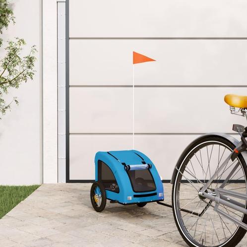 vidaXL Hondenfietstrailer oxford stof en ijzer blauw, Dieren en Toebehoren, Overige Dieren-accessoires, Nieuw, Verzenden