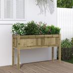 vidaXL Plantenbak met poten 110x31x70 cm geïmpregneerd, Tuin en Terras, 100 cm of meer, Verzenden, Nieuw, 60 cm of meer