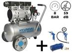 Hyundai 59dB Compressor - 24L – 8 Bar, Doe-het-zelf en Verbouw, Compressors, Verzenden, Nieuw
