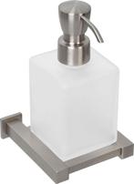 Plieger - Plieger Zeepdispenser Cube Inox (matglas), Huis en Inrichting, Badkamer | Badtextiel en Accessoires, Ophalen of Verzenden