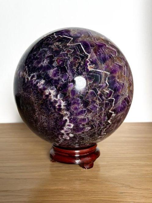 amethist Polished Large AAA Chevron Amethyst Sphere -, Verzamelen, Mineralen en Fossielen