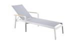 Suns Tutti ligbed matt white/light grey met teak, Tuin en Terras, Tuinsets en Loungesets, Ophalen of Verzenden, Nieuw