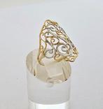 Zonder Minimumprijs - Ring - 14 karaat Geel goud, Witgoud -, Sieraden, Tassen en Uiterlijk, Ringen, Nieuw