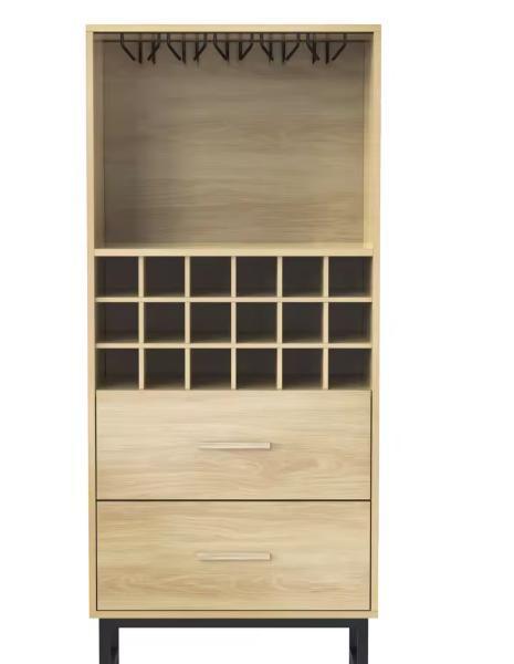 Wijnkast met 18 Vakken & Glazenhouder, Huis en Inrichting, Woonaccessoires | Wijnrekken, Nieuw, Verzenden