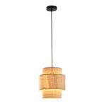Hanglamp Biggar E27 fitting 170 cm hoog zwart en beige lux.p, Huis en Inrichting, Lampen | Hanglampen, Verzenden, Nieuw