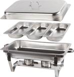 Alora Chafing Dish Chrome 3 Bakken - Voedsel Warmhouden -, Nieuw