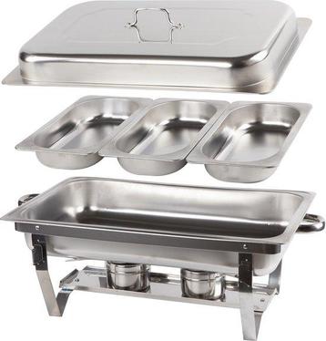 Alora Chafing Dish Chrome 3 Bakken - Voedsel Warmhouden - beschikbaar voor biedingen