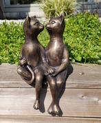 Beeldje - Cats in love - Brons, Antiek en Kunst