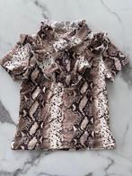 Meisjes t-shirt in de kleur slangenprint Camel, Verzenden, Nieuw, Overige maten