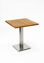 Niehoff Bistro Tafel Roestvrij Staal Teak 68x68 - 140x95 cm, Ophalen of Verzenden, Nieuw