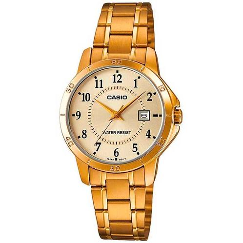 Casio - LTP-V004G-9B - yellow, Sieraden, Tassen en Uiterlijk, Horloges | Dames, Verzenden