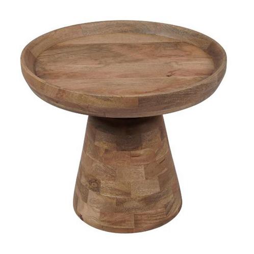 *WOONWINKEL* Starfurn Troy Ronde Bijzettafel Bruin Mangohout, Huis en Inrichting, Tafels | Bijzettafels, Nieuw, Verzenden