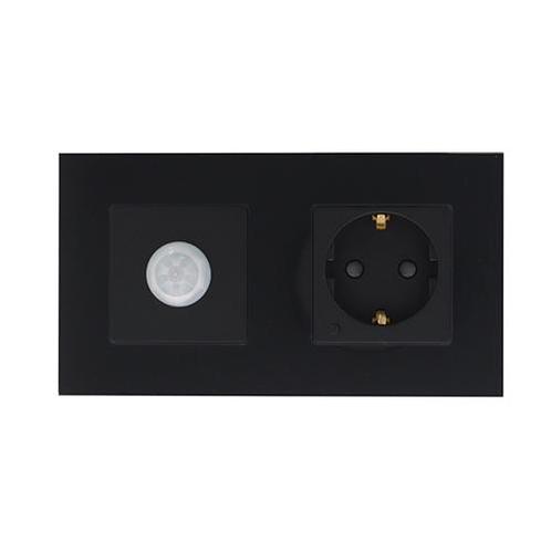 Rome Smart zwart-glas stopcontact en PIR sensor co, Hobby en Vrije tijd, Elektronica-componenten, Ophalen of Verzenden