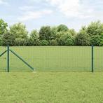 vidaXL Hecke met palen Groen 0.8 x 25 m Staal, Verzenden, Nieuw, IJzer