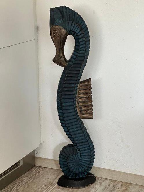 sculptuur, Houtsnijwerk zeepaard - 3,8 kg - 106 cm - Hout, Antiek en Kunst, Curiosa en Brocante