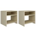 vidaXL Nachtkastjes 2 st 40x30x40 cm bewerkt hout sonoma, Minder dan 45 cm, Verzenden, Nieuw, Minder dan 55 cm