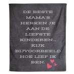 Fleecedeken Moederdag - Beste Mama -  cm, Huis en Inrichting, Woonaccessoires | Plaids en Woondekens, Verzenden, Nieuw