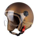 Motocubo ant jethelm met extern vizier | mat brons | ECE 22., Motoren, Verzenden, Nieuw met kaartje