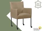 Leren eetkamerstoel Desire - Granada Taupe (taupe/bruin) -, Huis en Inrichting, Stoelen, Overige kleuren, Bohemian, Industrieel, Modern, Scandinavisch