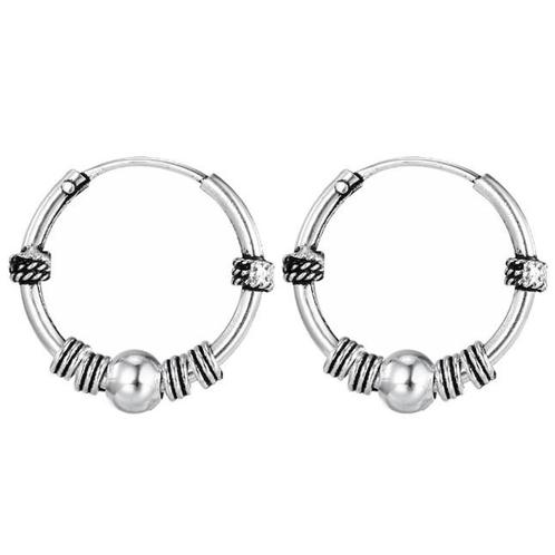 Fako Bijoux® - Bali Oorringen - Cleo - 15mm - Zilverkleurig, Sieraden, Tassen en Uiterlijk, Oorbellen, Verzenden