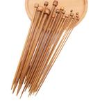 Breinaalden Breipennen Met Knop Hout Set 2mm Tot 10mm 18 Paa, Verzenden, Nieuw